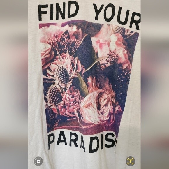 NWT Old Navy Find Your Paradise Plus Size Off White Graphic T-Shirt 3X - Picture 5 of 5